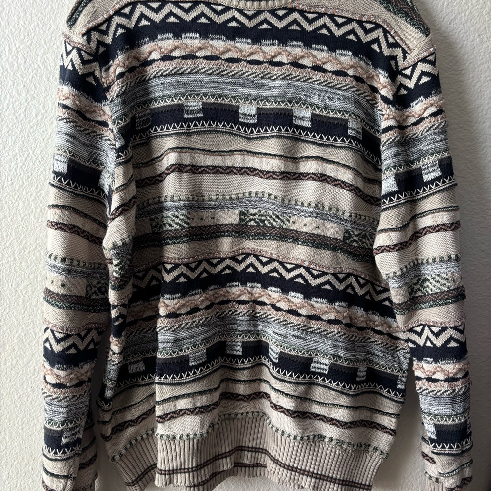 Northwest Territory Men’s Knit Sweater Size XL   Vintage Coogi style